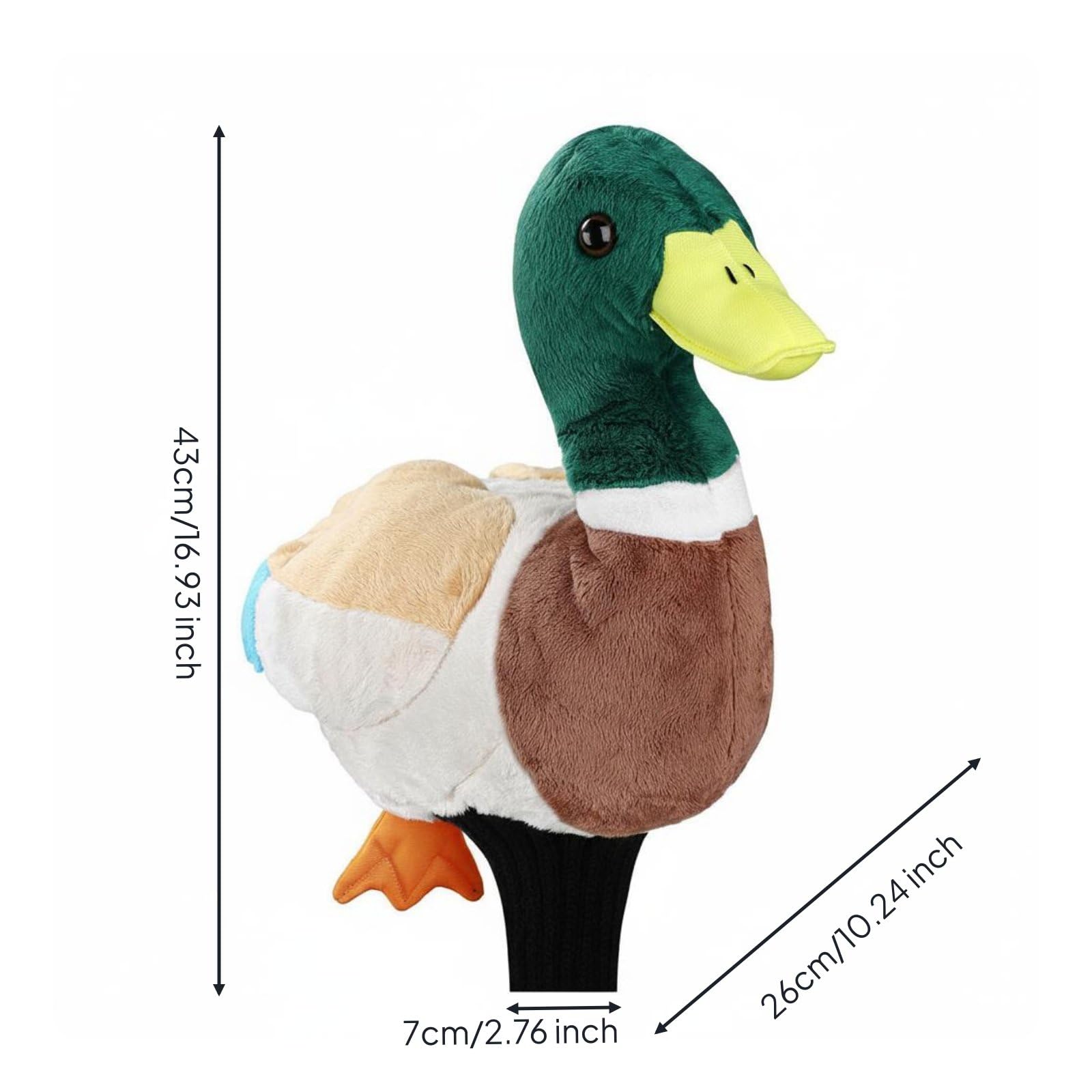Qianly Golf Club Headcover | Plüsch Driver Headcover für Golfschläger | Tierkopf-Schlägerhaube | Golfschläger Kopfbedeckung für Golf Lovers Men Women | Sport Head Covers