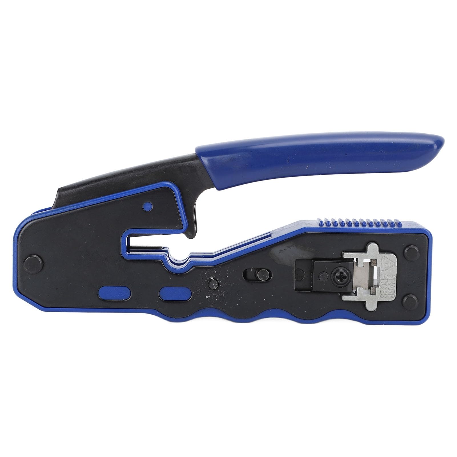 Crimpatrice professionale Pass Through Ethernet RJ45 CAT6 Kit di strumenti per crimpare fori passanti con taglierina spelafili per cablaggio di cavi di rete Design compatto