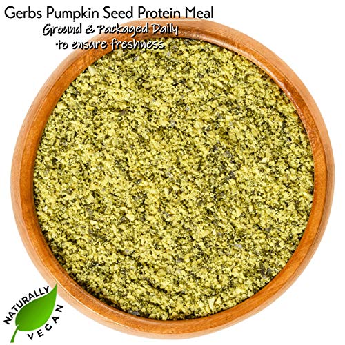 Gerbs Pumpkin Seed Meal 2 Lbs. Premium Grade | Freshly Harvested & Packaged In Resealable Bulk Bag | Non-Gmo, Keto & Paleo | Heart Healthy, Natural Sleep Aid & Antioxidant Rich | Gluten Peanut Free #TOP4
