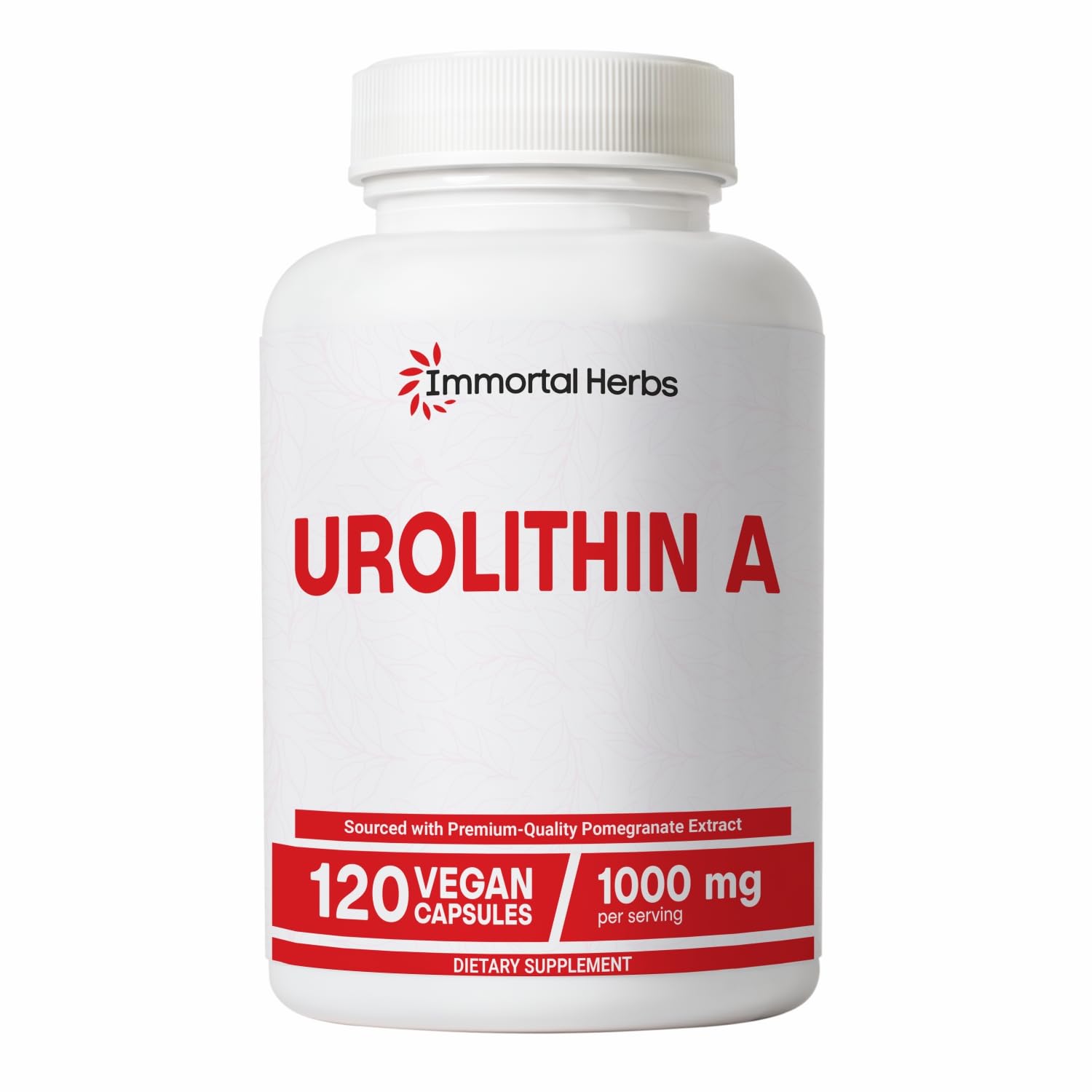 Immortal Herbs Urolithin A Supplement 1000mg, 120 Pills, Mitochondrial & Antioxidant Support, Non-GMO and Gluten-Free Urolithin A+ Supplement for Women and Men-image-24