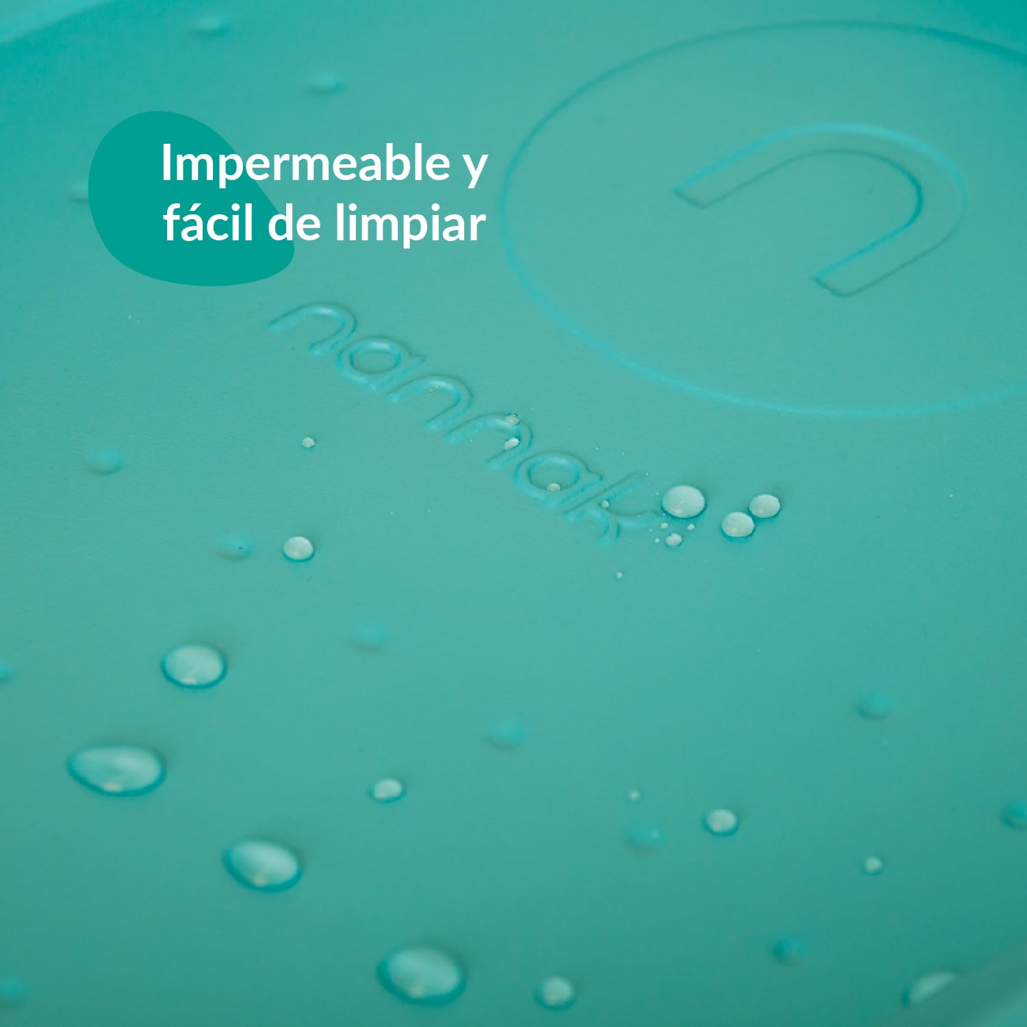 Cambiador de Bebé Impermeable y Confortable para Cómoda | Antideslizante con Medidor | para después del Baño y cambio de Pañales | Diseño funcional para Bebé, Verde Turquesa
