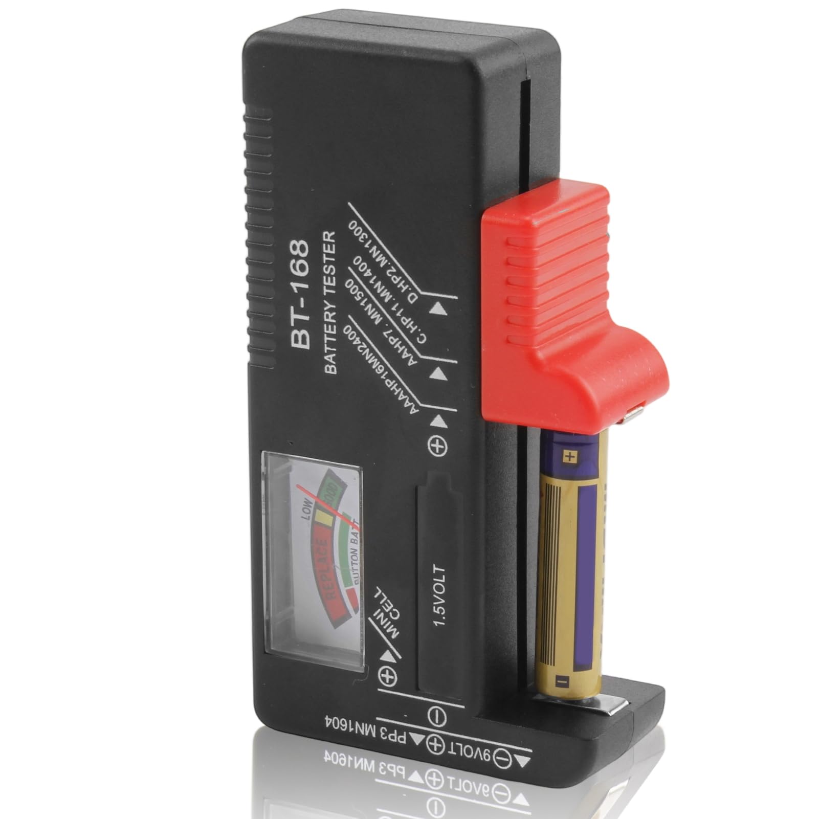 Testeur De Batterie Multi Taille Digital, Lecteur Précis Piles AA AAA C D 9 V Bouton 1,5 V, Contrôleur D'énergie Maison Atelier Professionnel, Appareil Vérification Puissance