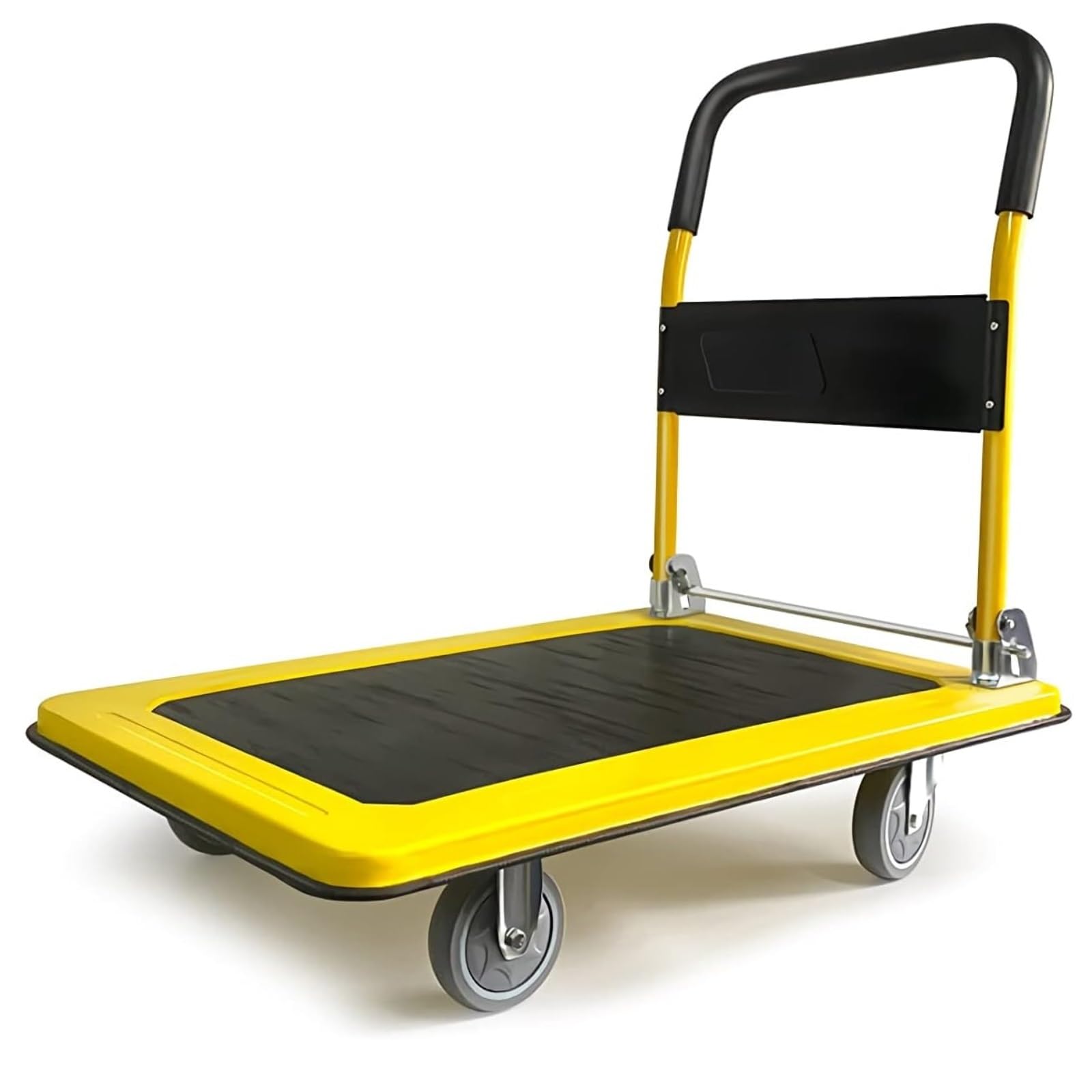 Carrello a spinta pieghevole for carichi pesanti Carrello a mano pieghevole aggiornato Piattaforma pieghevole con ruote girevoli carrello