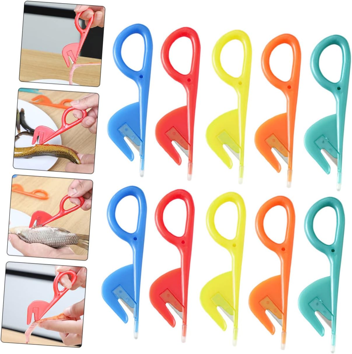 10Pcs Chicken Intestine Opener Tool with Stainless Steel ABS
