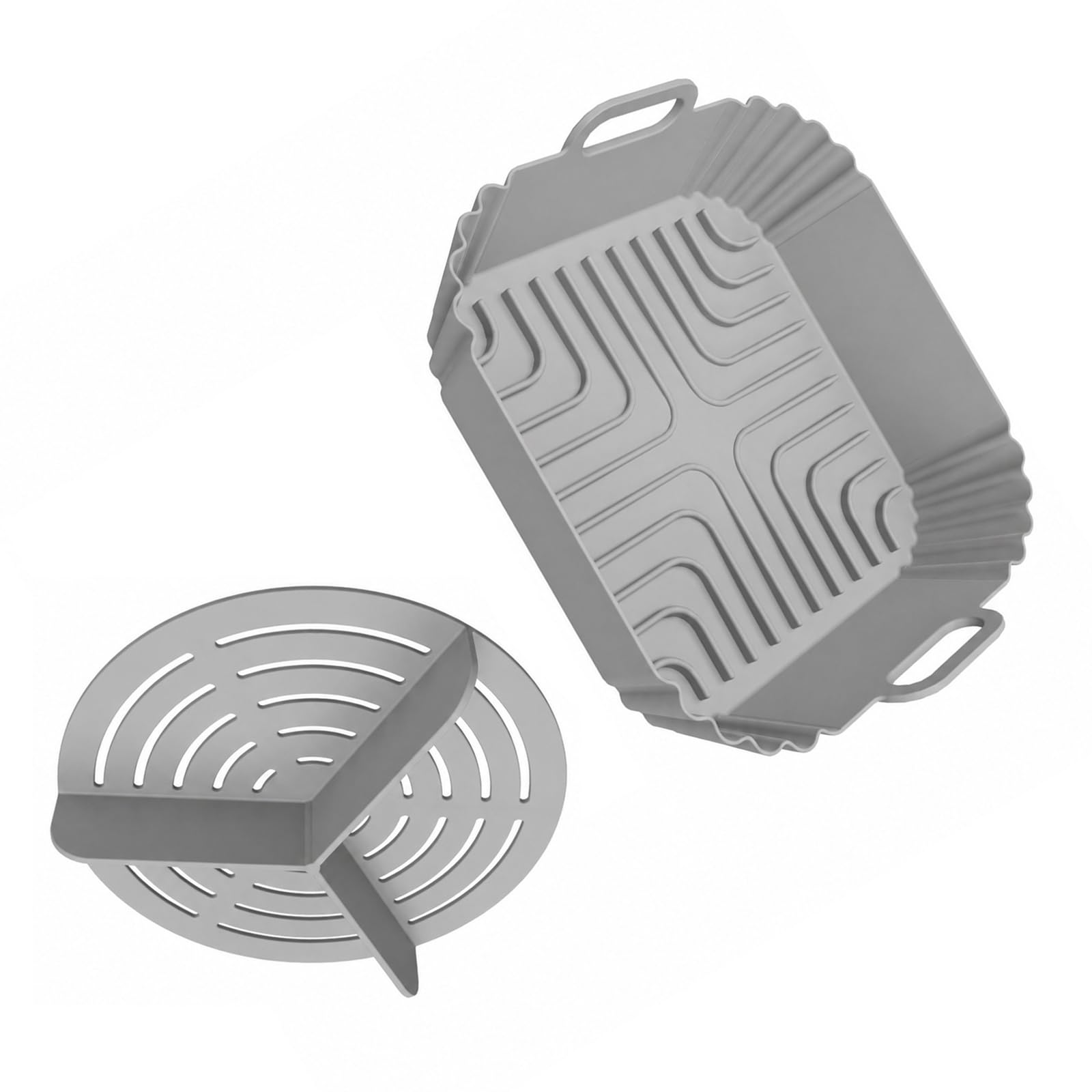 Msioytog Of 2 Air Fryers Pads Rectangular Silicone Liners Nonstick Cooking Accessory Air Fryers Basket for Frying Machine Cooker Silicone Baking Mat