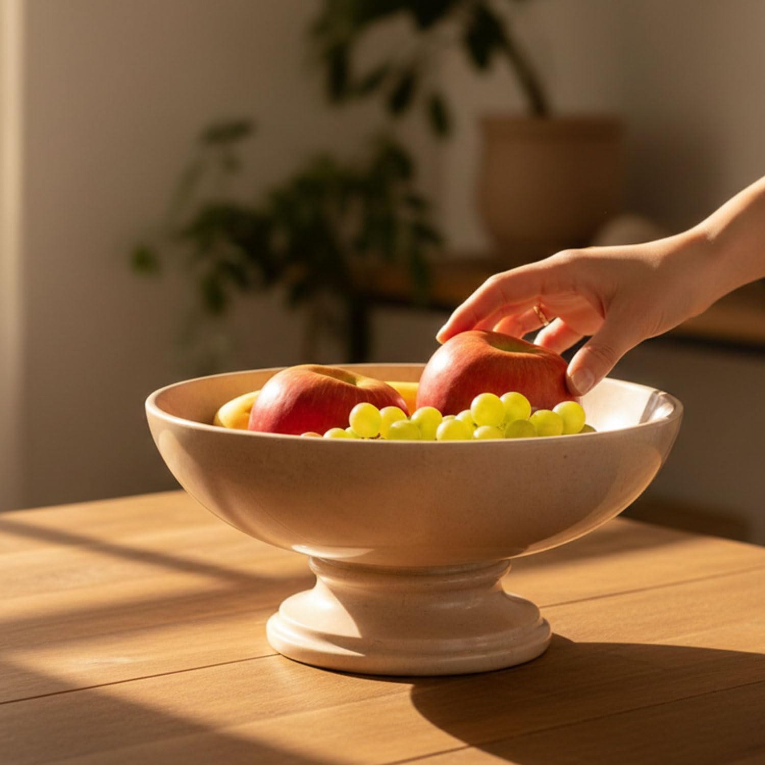 Radicaln Portafrutta in marmo 25,4 x 12,7 cm, verona fatto a mano, per bancone della cucina, piatto di frutta per tavolo da pranzo, accessori da cucina ciotole