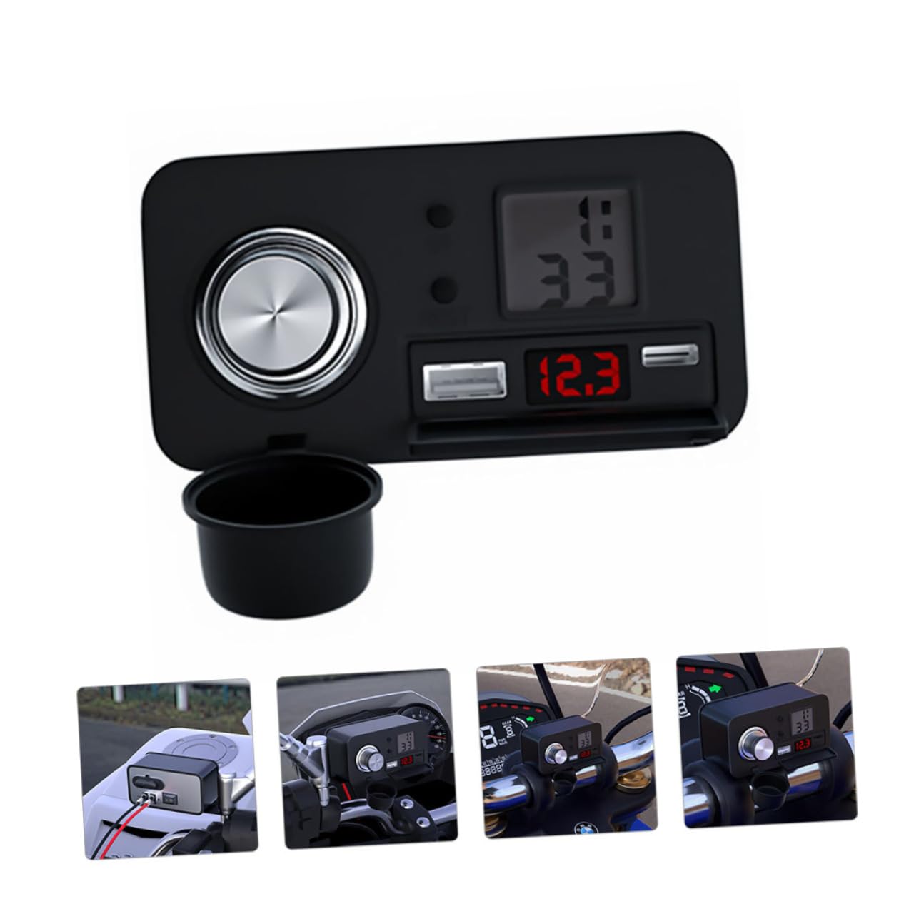 SUPVOX 12v Cargador USB para Motocicleta con Rápido para Móvil y Tablet con Compatible con y Dispositivos Móviles