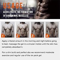 Vista 5 de Crema abdominal, músculo abdominal anticelulítico y masaje reafirmante paquete de ocho abdominales quemador de grasa abdominal pérdida de peso crema