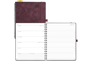 POPRUN 2024-25 Weekly Planner 8.5 x 10.5, Claret