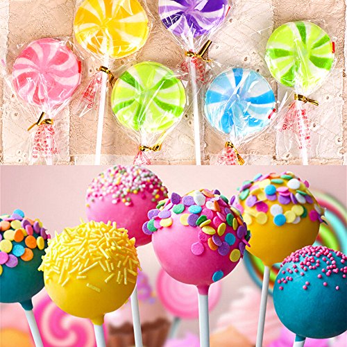 300Pcs 6 Inches Cake Pop Sticks And Wrappers Include 100Pcs Cake Pop Sticks 100Pcs Cake Pop Bags And 100Pcs Twist Ties #TOP6