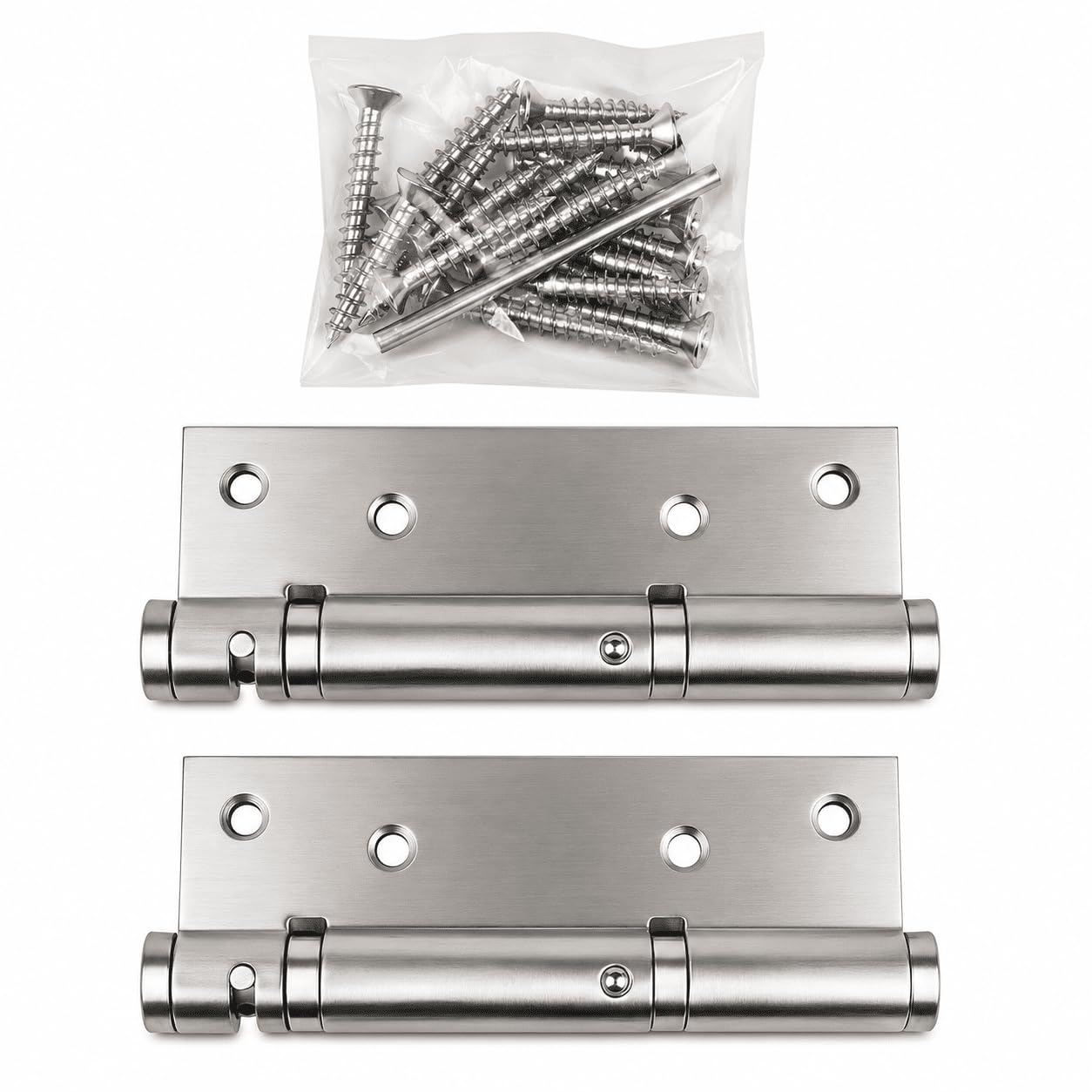MidGard Hydraulisches Türscharnier mit Kugellager, selbstschließend, Edelstahl Scharnier 4 Stk. inkl. Schrauben