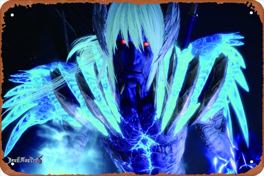 Devil May Cry 5 Nero Devil Trigger Poster Metal Tin Sign Retro Vintage 8x12 Inch Wall Decor