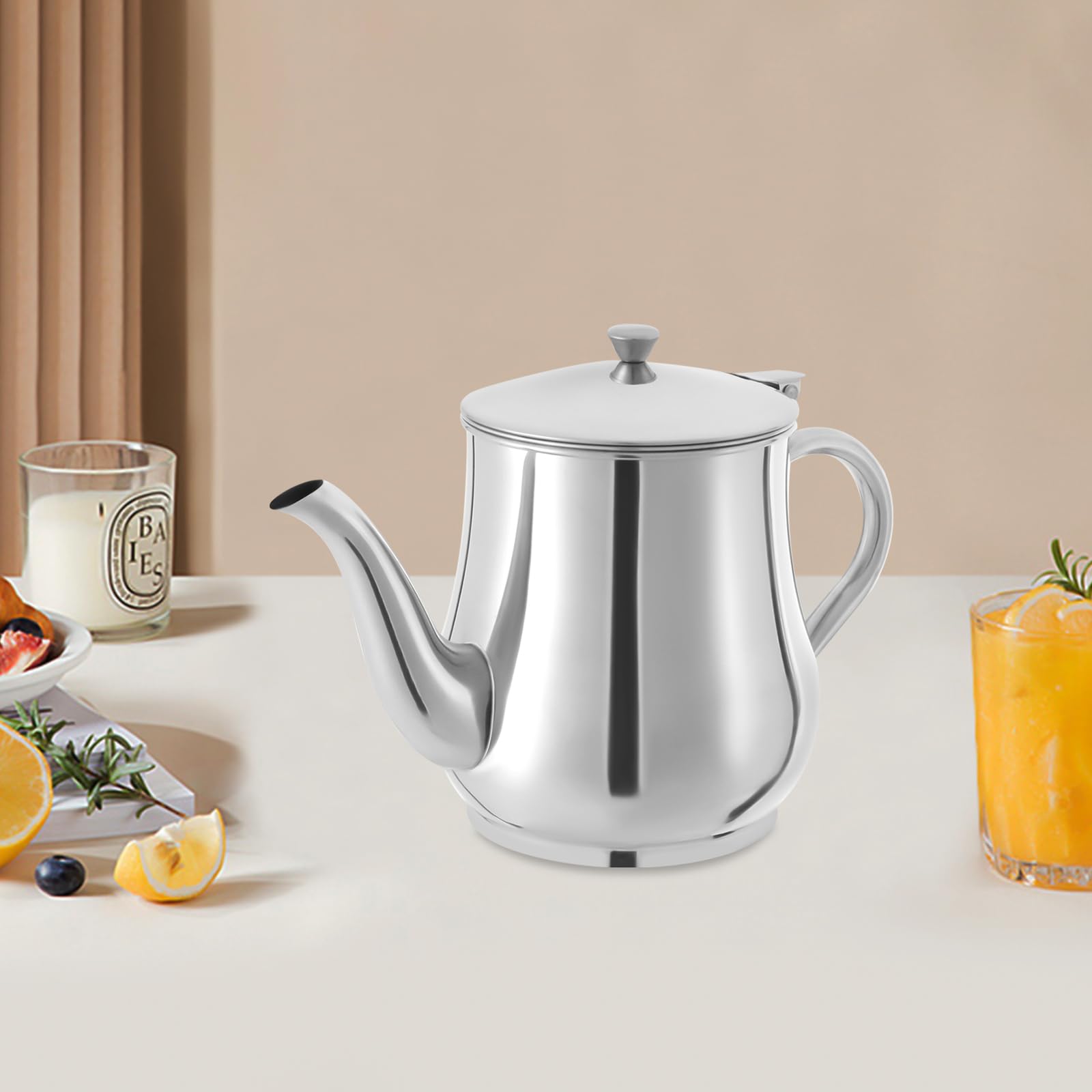 Séparateur d'huile en acier inoxydable 201 - Capacité : 1,36 l - Avec filtre amovible - Pour huile de friture, huile alimentaire, graisse de bacon - Argenté