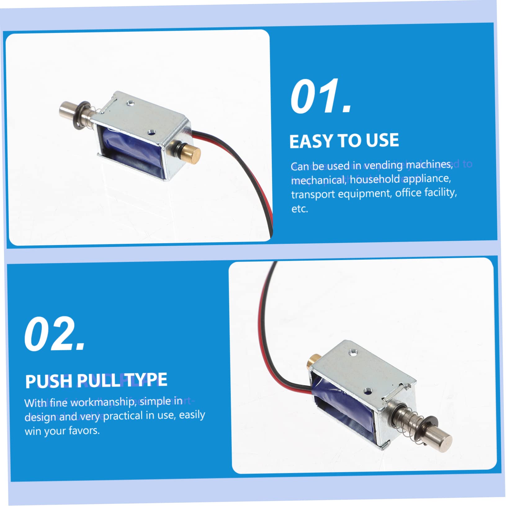 Hohopeti 15stücke Teiliges Elektromagnet Mini Push-pull Solenoid Offenes Rahmen Design Für Vending Maschinen Und Haushaltsgeräte Schnelle Reaktionszeit Sekunden