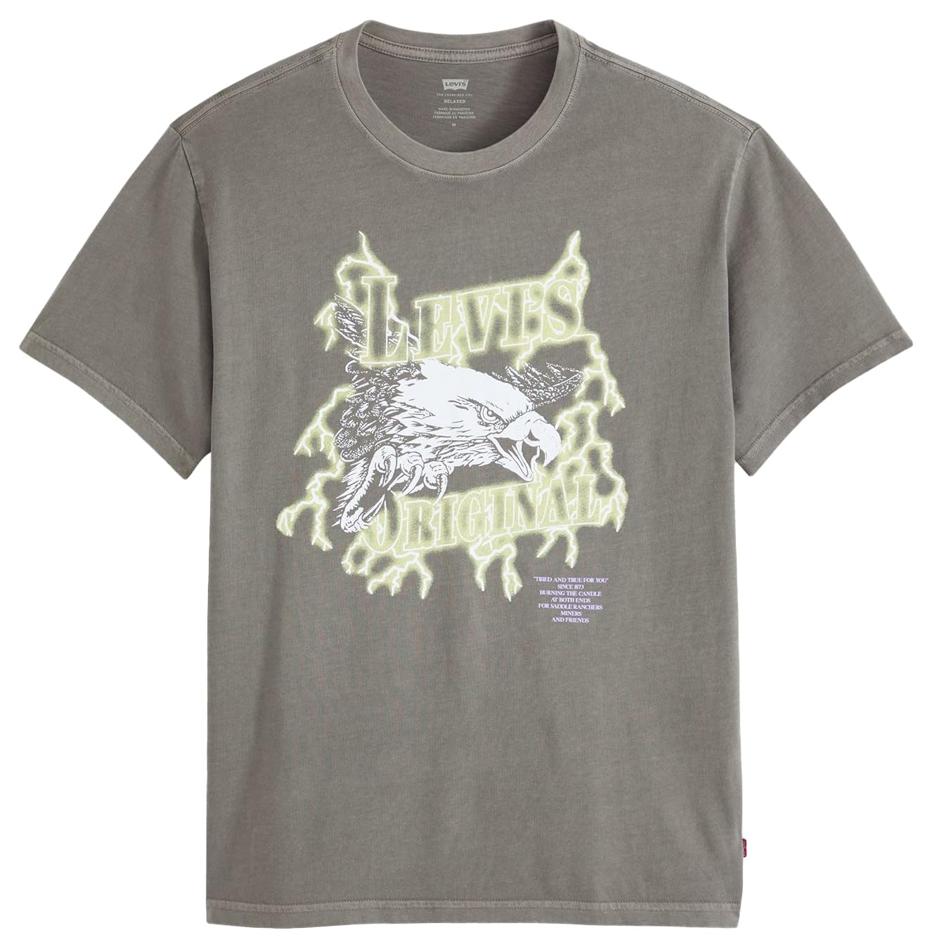 Levi's Ss Relaxed Fit Tee Lightning Eagle Smoke, Lightning Eagle Smok, L