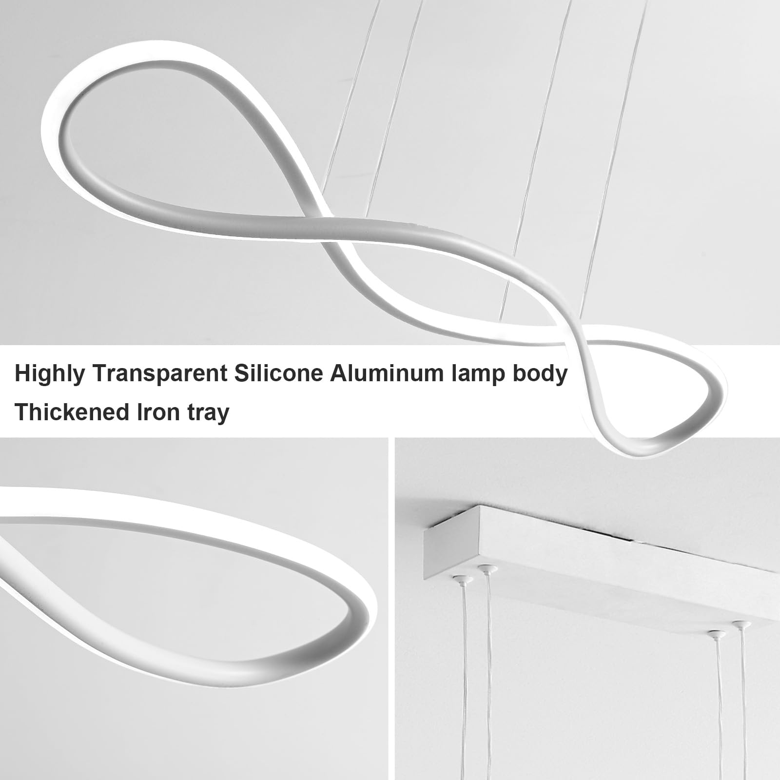 32W Pendelleuchte Esstisch, 90CM LED Pendelleuchte Esszimmer mit Fernbedienung Dimmbar 10%-100% Farbtemperatur 3000K-6000K, Esszimmerlampe Höhenverstellbar für Esszimmer Küche Wohnzimmer