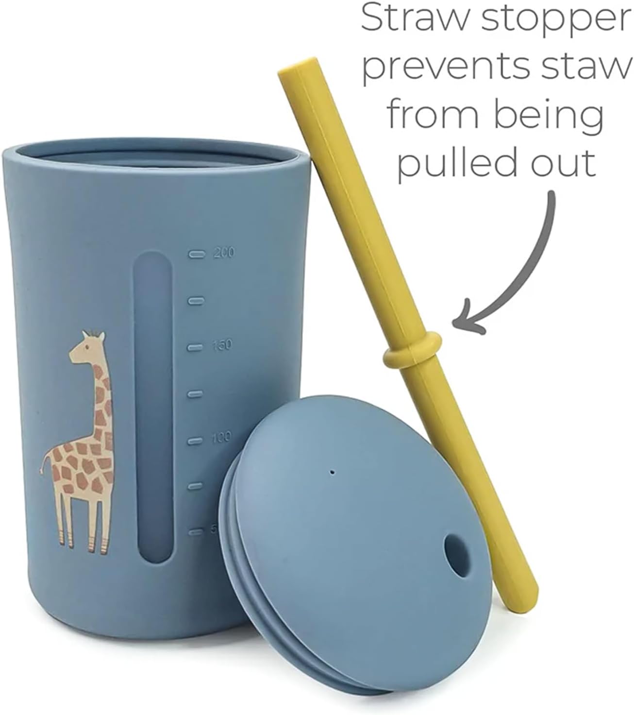 LITTEL RAWR Silicone Baby Sippy Cups for 6 months+, 3 Stages Training Cup Straw Cup for Infants Toddlers and Kid, Soft Straw and Handles Unbreakable Easy Grip 7oz/200ml (Blue) - Image 2