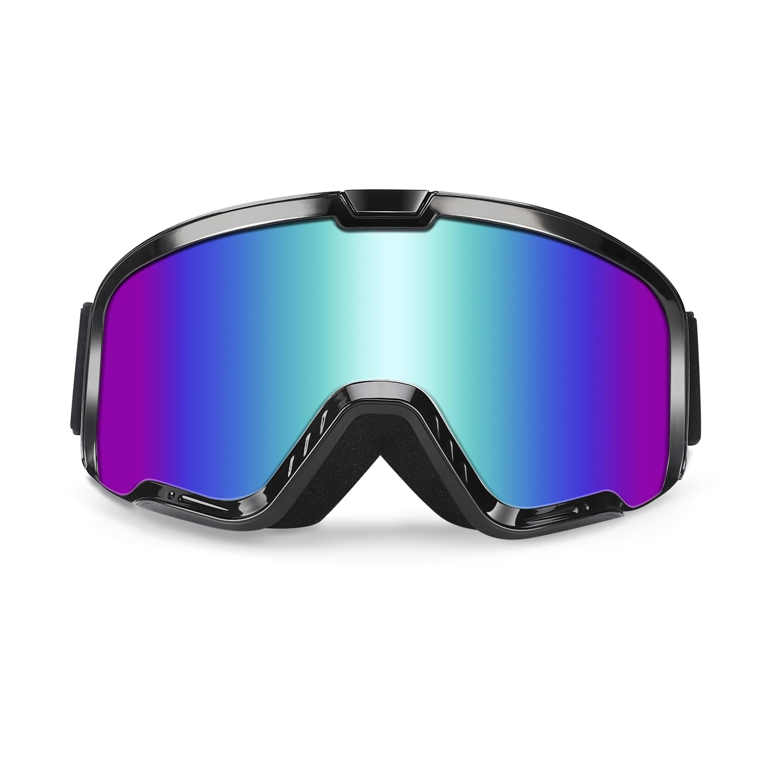 Motorradbrille, Crossbrille ATV Dirt Bike Off Road Racing MX-Fahrbrille Anti Fog UV-Schutz Schutzbrille mit Double Lens Schaumstoff, Verstellbarer Riemen Erwachsenen-Motocross