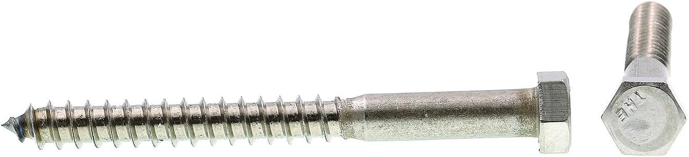 🛒 Crazy Deals Prime-Line 9056389 Hex Lag Screws, 3/8 in. X 4 in., Grade 18-8 Stainless Steel, 15-Pack Product Deal Prime-Line 9056389 Hex Lag Screws, 3/8 in. X 4 in., Grade 18-8 Stainless Steel, 15-Pack