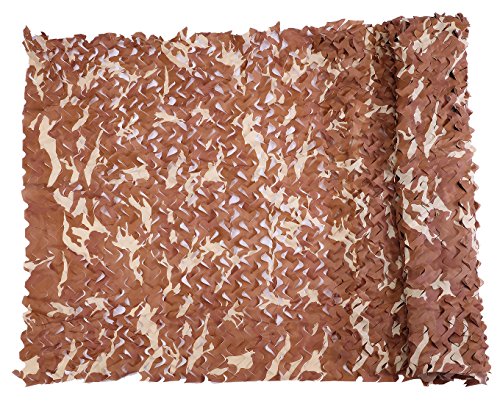 Red de Camuflaje Malla de Protección Redes 1.5 x 8M Desierto Militar Ejército Táctico sin Cuerda de Red para el Sol Sombra Decoración Caza Ciegos Disparos Desert Cover