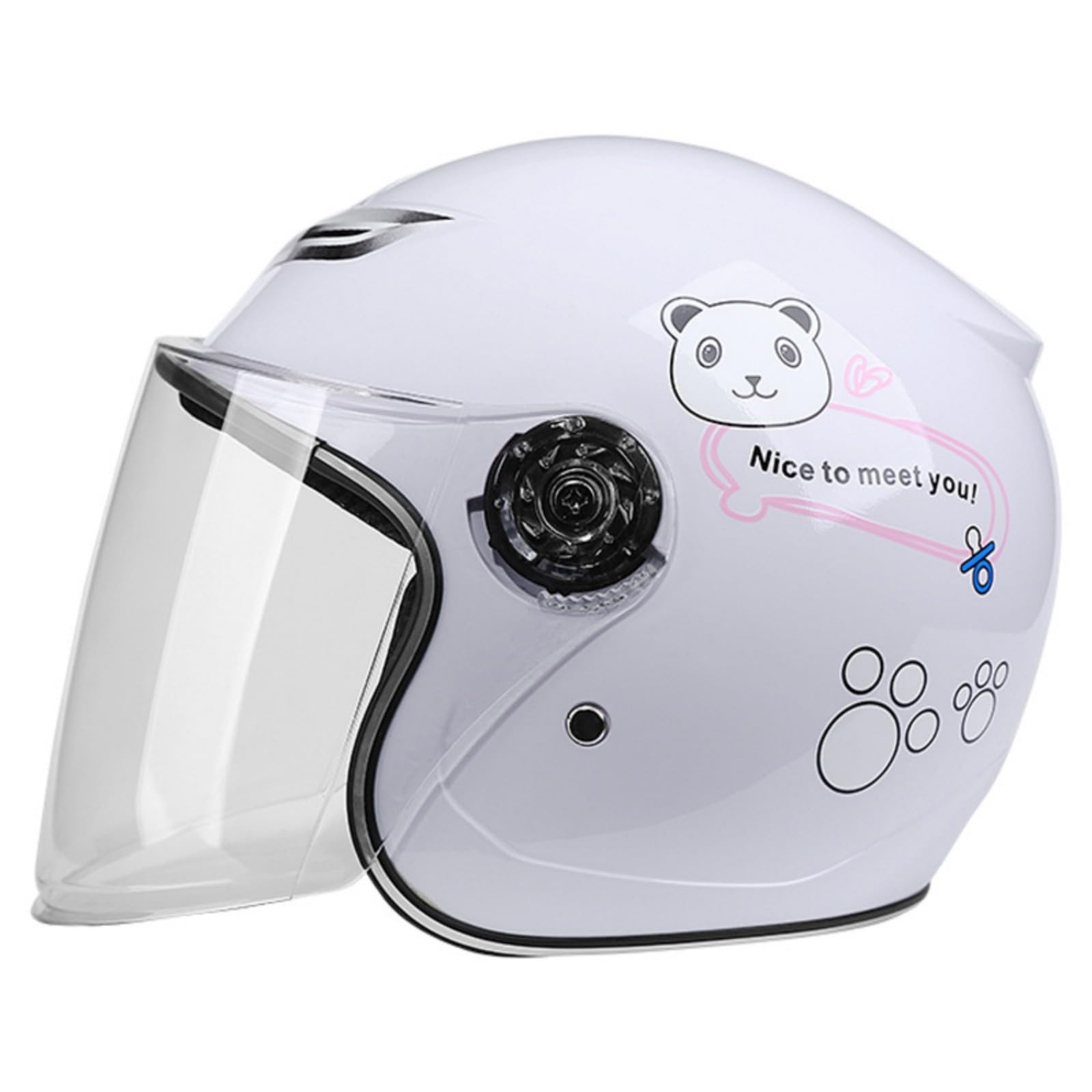 Casco De Moto Abierto para Niños De 4 A 12 Años, Homologado por La ECE, con Visera para Scooter, Cruiser, Patineta Y Bicicleta.