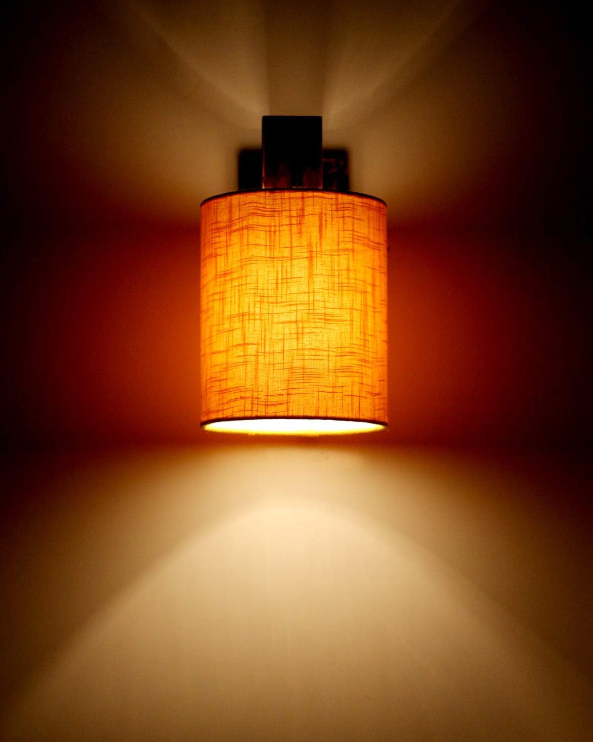 Wooden Decorative Surface Mounted Wall Lamp (Yellow)