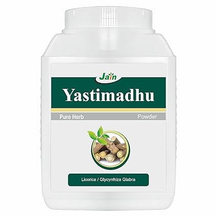 Jain Pure Mulethi (Yastimadhu or Licorice) Powder| Skin Whitening and Lightening - 100% Natural - 400g