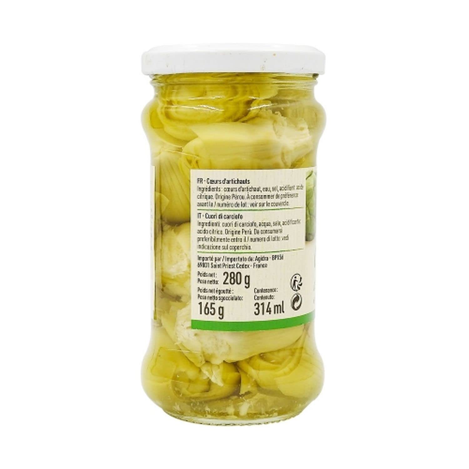 Lot 12x Coeurs d'artichauts - Bocal 280g
