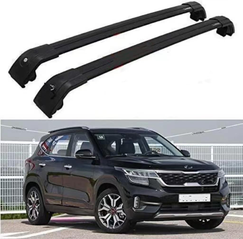 2Pc Fit for KIA Seltos 2019 2020 2021 Lockable Roof Rail