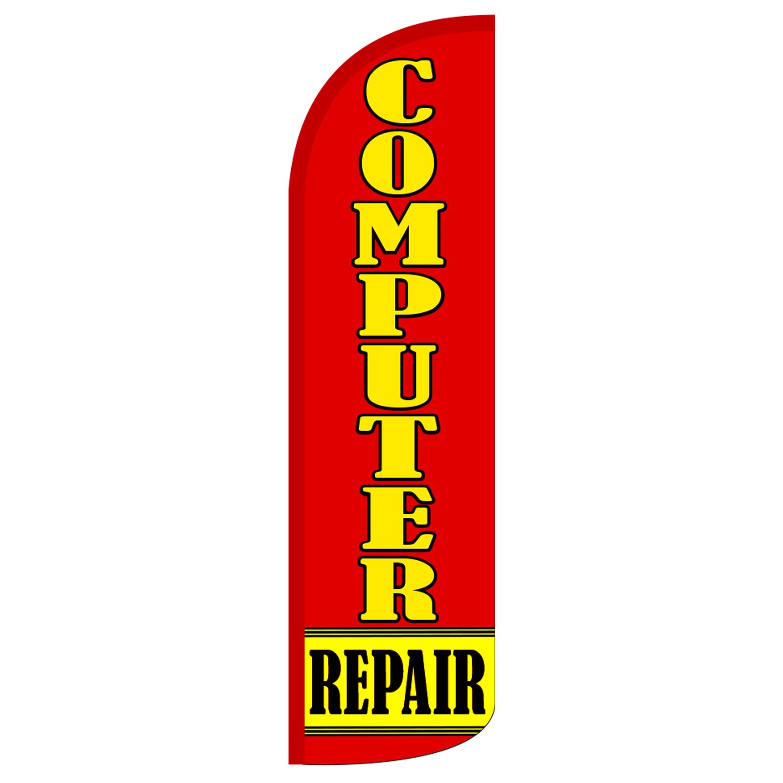 NEOPlex "Computer Repair 12-Foot WINDLESS Swooper Feather Flag (Flag Only)