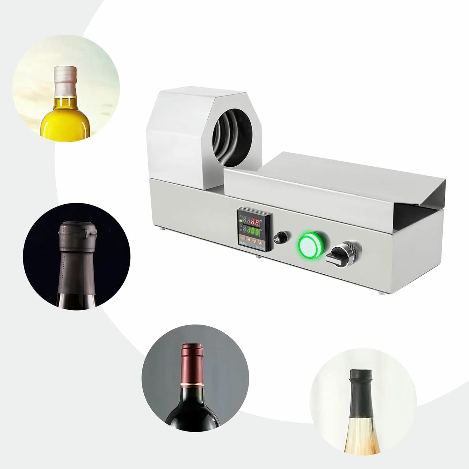 Schrumpfmaschine, elektrischer PVC-Kapselschrumpfer, Digitalanzeige, Flaschenmanschetten-Versiegelung für Weinflaschenverschlüsse, Verpackung
