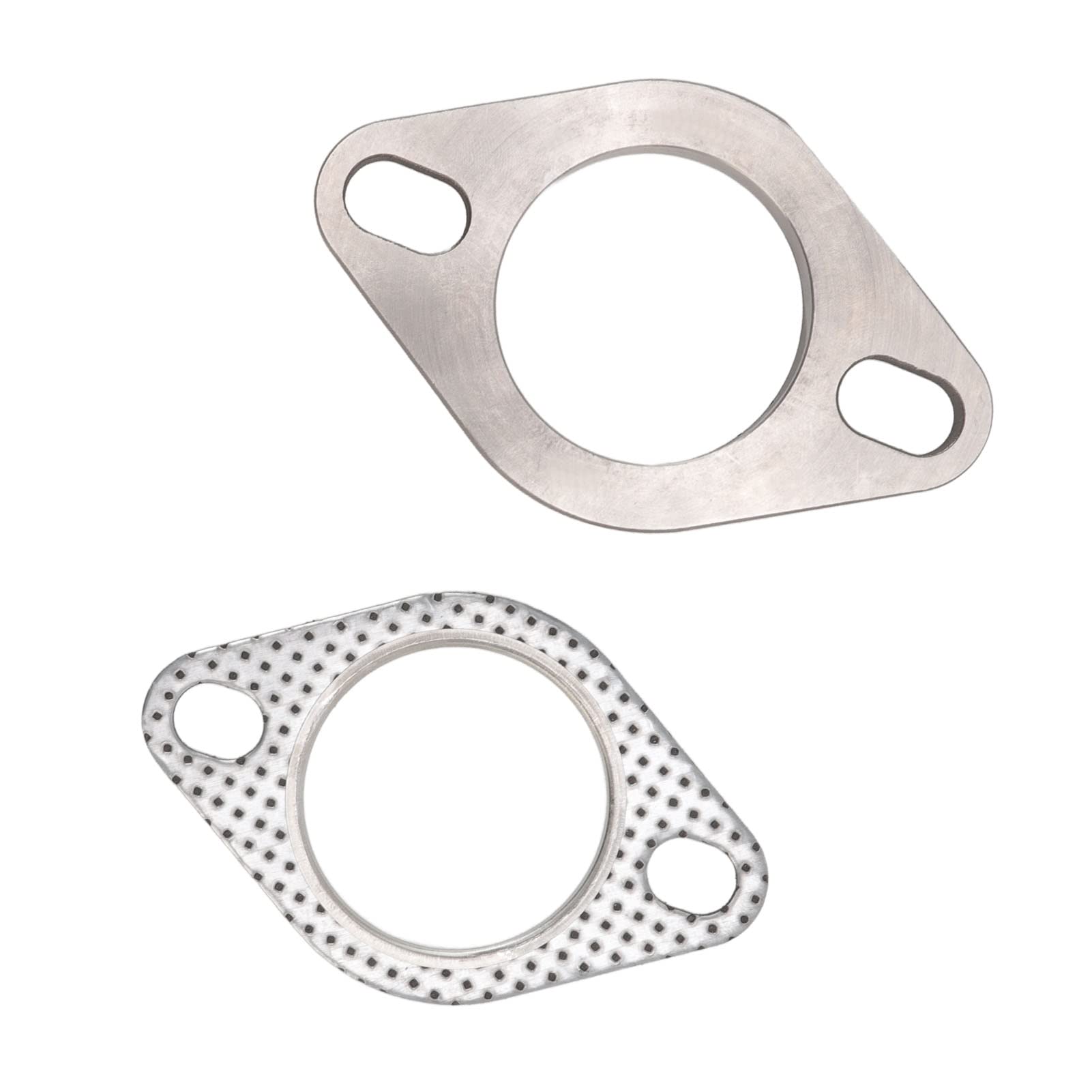 Kit di Collegamento Flangia di Scarico Universale, 2 Bulloni Flangia Tubo di Scarico Turbo da 2 Pollici e Guarnizione per Intestazioni Catback Tubo di Scarico