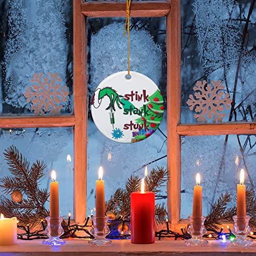 2023 Christmas Ornaments Ceramic Xmas Tree Hanging Pendant, Personalized Theme Funny Xmas Thief Hand Ornament With Gift Box, Well-Crafted Christmas Tree Decorations Funny Gifts For Family Friends #TOP2