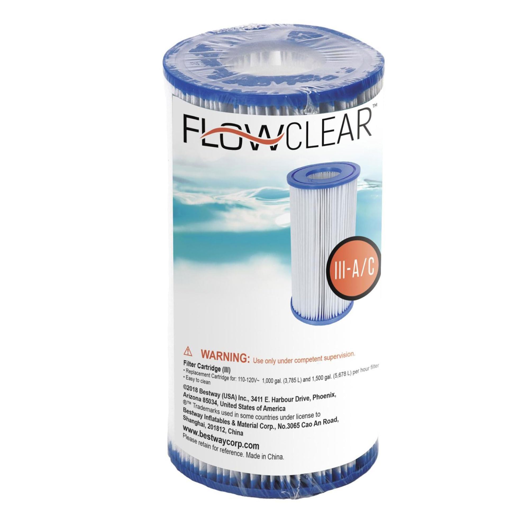 Bestway 58012 Cartouche de filtration pour piscines Taille III - 6 pieces
