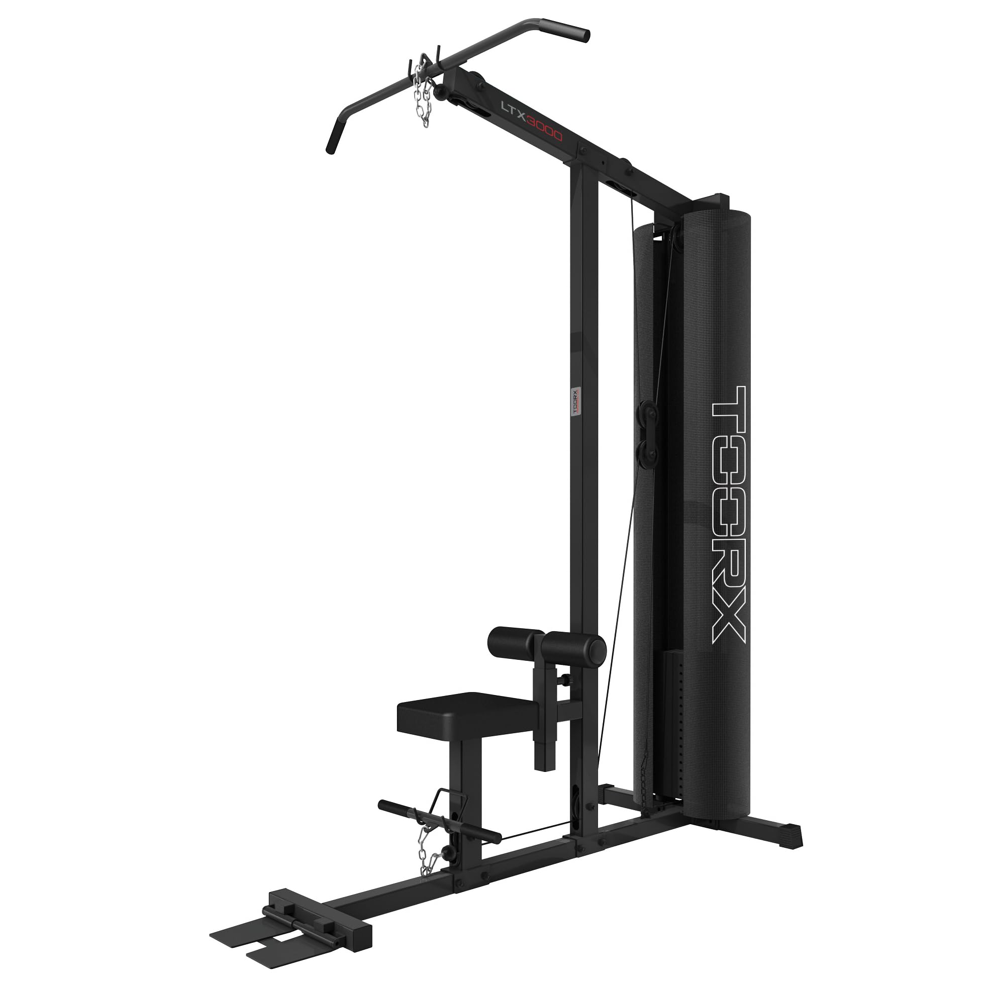 TOORX LTX-​3000 Lat Machine, pacco pesi in acciaio 90 kg con carter di protezione laterale in microrete