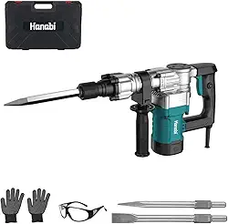 Hanabi Martelete Demolidor 5kg Rompedor, 220V, Martelo Demolidor 1260W 3800BPM com Maleta(220)
