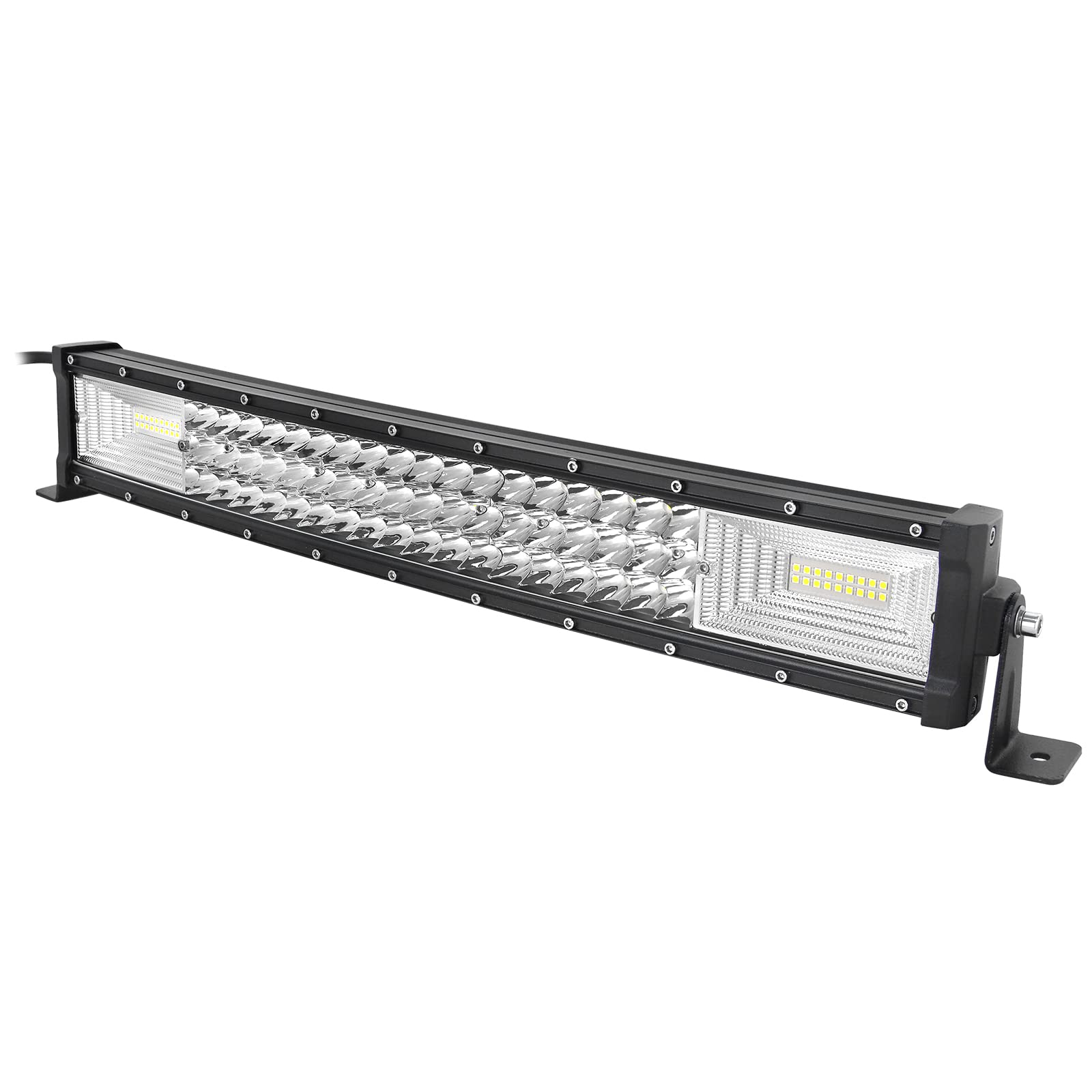 PICAA Barra de luz LED 21 pulgadas 53cm 270W 7D: 3 filas de LED super brillantes, construcción sólida y resistente, adecuado para vehículos todo terreno y especiales, 12V