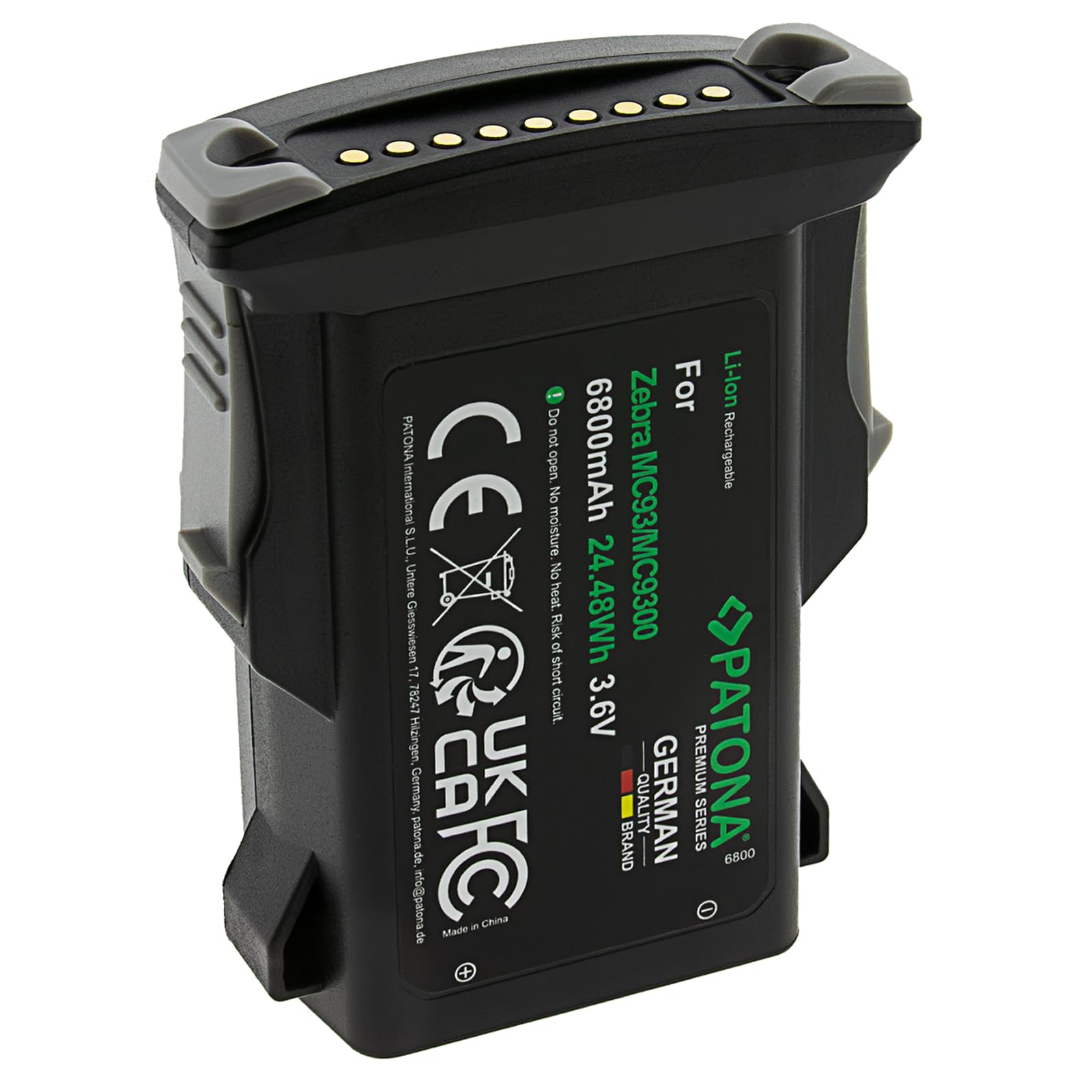 PATONA Batteria per Zebra MC9300 MC93 MC9400, 6800 mAh agli ioni di litio | Batteria di ricambio, sostituisce Zebra BT-000370 BT-000371 BTRY-MC93-S, per scanner di codici a barre e dispositivi MDE