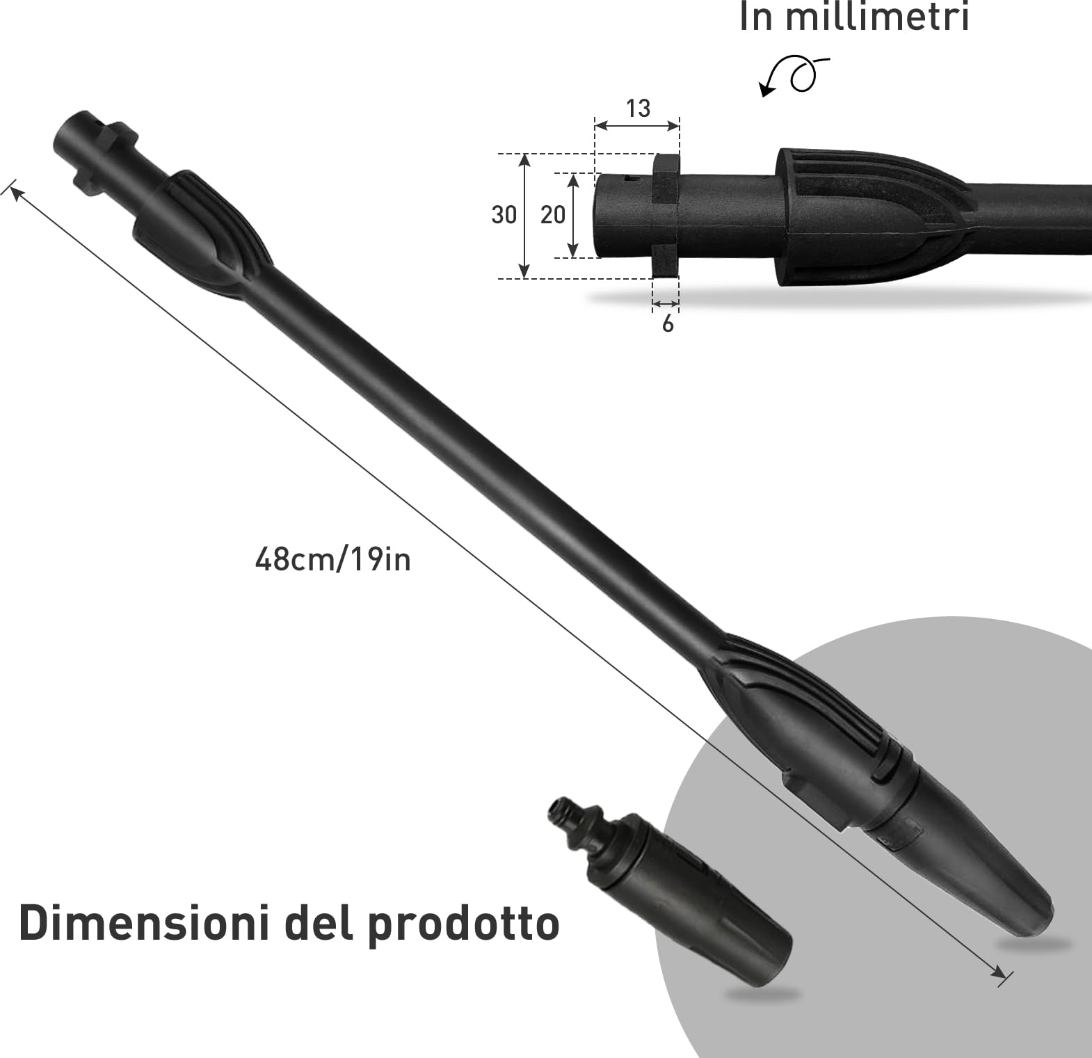 Lancia ad Alta Pressione per Kärcher K2 K3 K4 K5 K6 K7, LeapBeast Regolabile Tubo a Getto Ugello a Spruzzo Kit di Ricambio per Lancia per Idropulitrice con Ugello, Accessori per la Pulizia di Auto