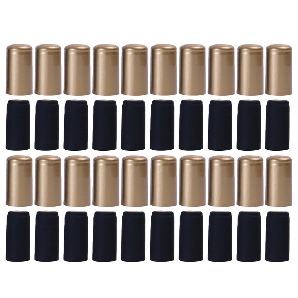 Cabilock 200pcs Wine Bottle Heat Shrink Capsules Wine Topper for Heat Shrinkable Rubber Cap Homebrew Cap
