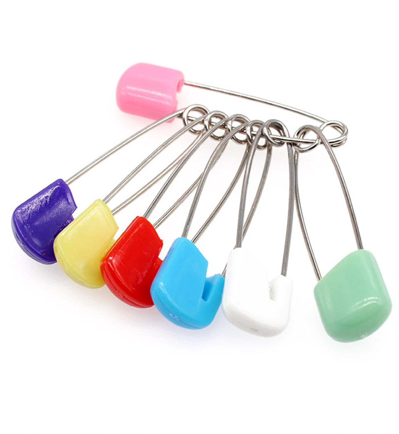 50 PCS Épingle à Nourrice, 40mm Épingle à Nourrice Sécurisée, Épingles de Sûreté, Épingle à Nourrice Sûreté, Convient pour Les Lingettes de Salive, Les Couches et Les Vêtements, Multicolore