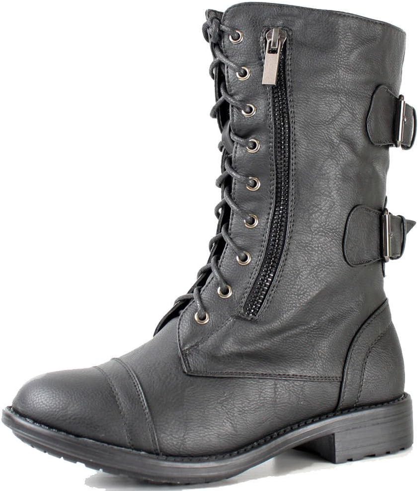 Top Moda Women's Pack-72 Lace Up Combat Boot