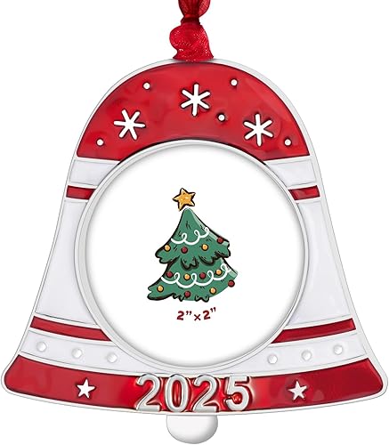GUOER Adorno para árbol de Navidad 2025, marco de fotos, regalo de vacaciones, decoración del hogar, decoraciones de Navidad, regalos de Navidad,