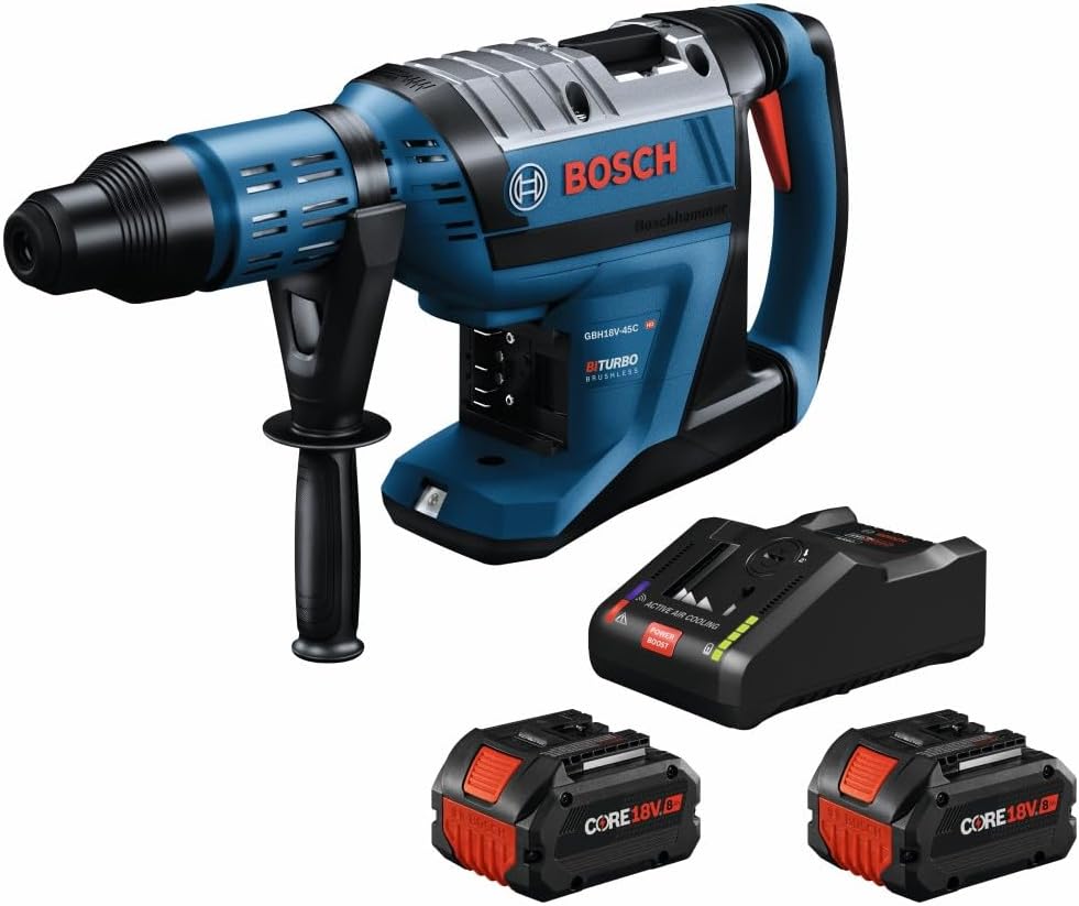 Bosch GBH18V-45CK24 PROFACTOR™ 18V Connected-Ready SDS-max® 1-7/8 In. Rotary Hammer Kit with (2) CORE18V® 8 Ah High Power Batteries