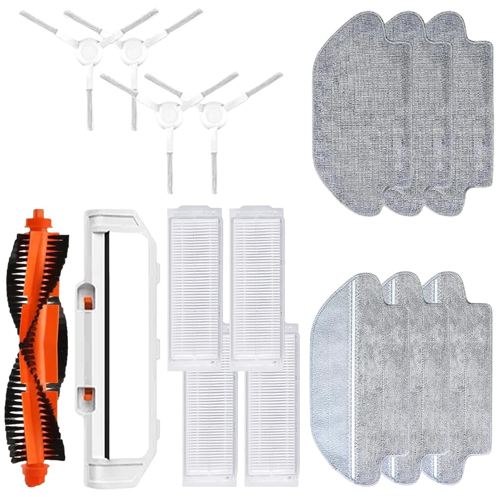 16 piezas compatibles con Xiaomi Robot Vacuum S10/S12/T12/B106GL/Mop 2S XMSTJQR2S/3C B106CN, kit incluye cepillo lateral y cubierta