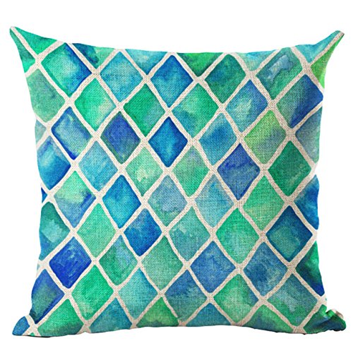 Buy 18, No filler Throw Pillow Mosaic Style Cushion Cotton Linen