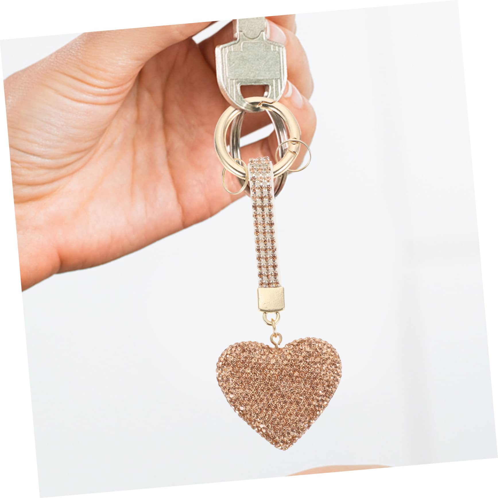 SOIMISS 5stücke Schlüsselanhänger Mit Rhinestone-herz Für Damen Stilvoller Schlüsselring Für Handtaschen Und Autoschlüssel Perfektes Für Mädchen Und Frauen