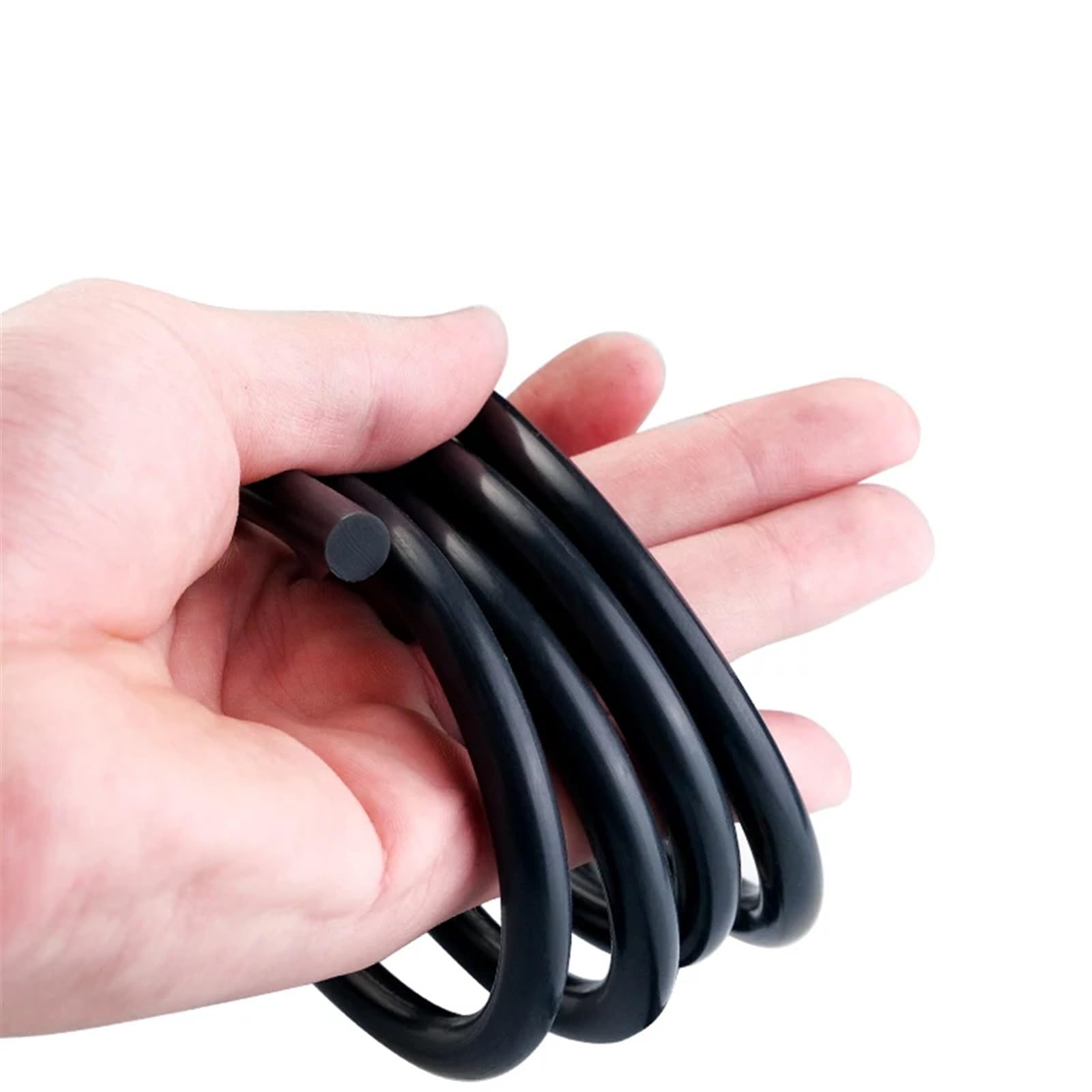 Cordón de silicona sólido negro, diámetro de 1mm ~ 25mm, junta de goma blanca, tiras de sellado, anillo redondo, resistente al agua a altas temperaturas, 5 metros (Tamaño : Dia 18mm 5 Meters)