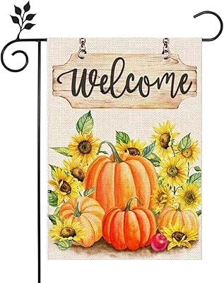 Amazon.com : 4 Pack Hello Fall Fan Flag Pumpkin Patch Bunting Flag ...