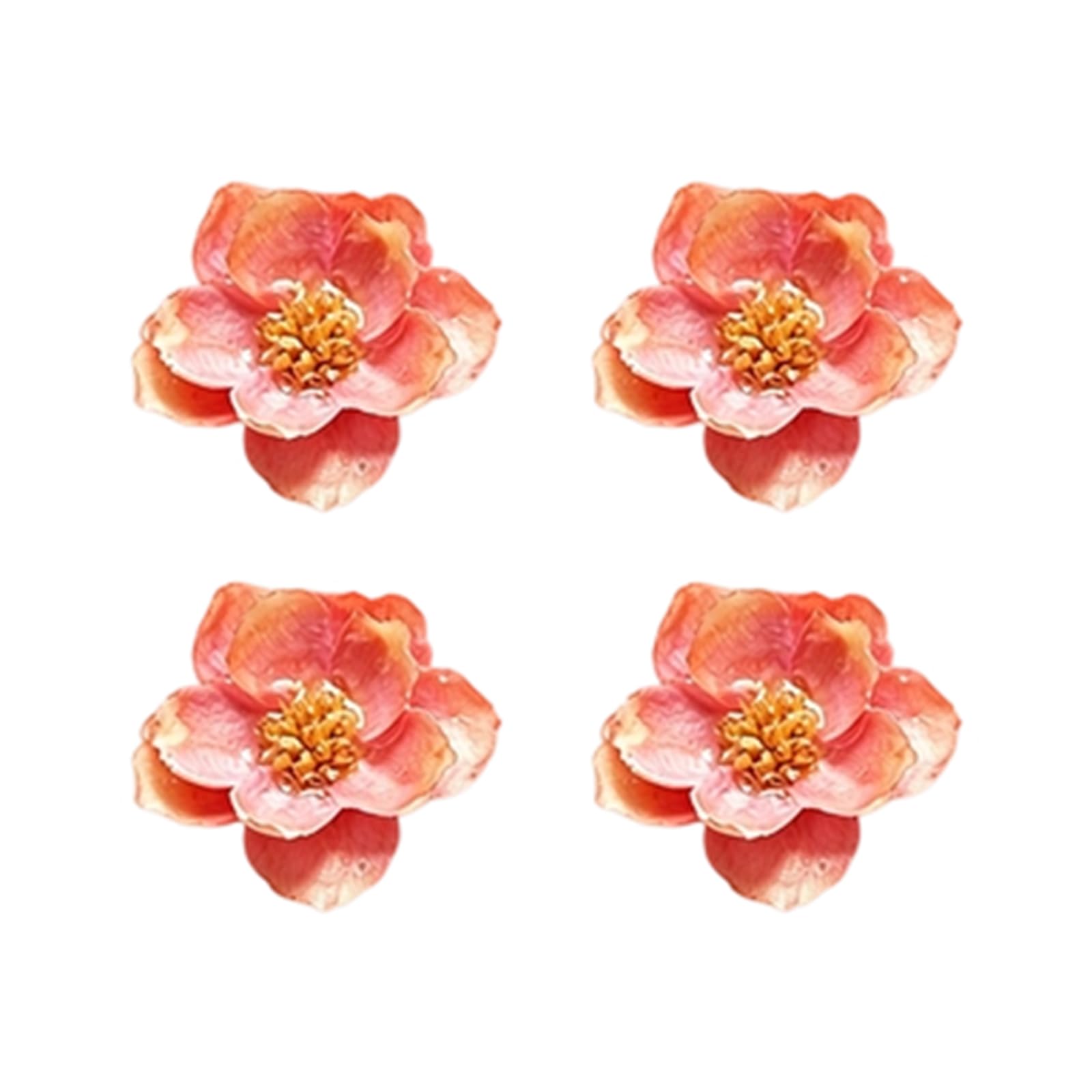 Shntig Skin Powder 4Pcs Plastomer Simulation Dried Flower For Jewelry Accessories Earrings Bracelets Decoration Colorful Plastomer Dried Pressed Flower For Resin Molds Blossomy Charm Beads
